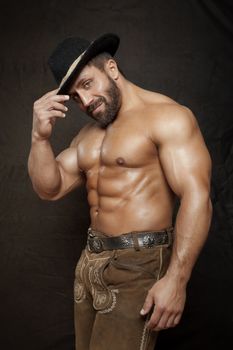 An image of a traditional bavarian muscle man