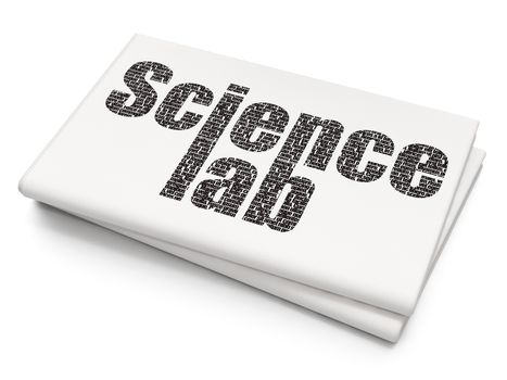 Science concept: Pixelated black text Science Lab on Blank Newspaper background