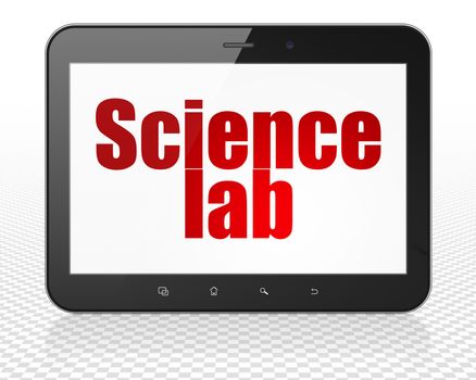 Science concept: Tablet Pc Computer with red text Science Lab on display