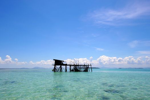 Bajau’s floating village at Semporna Sabah, Borneo, Malaysia
