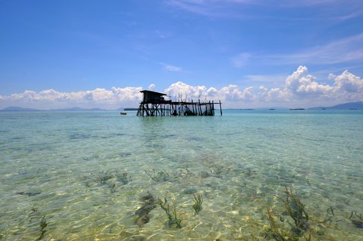 Bajau’s floating village at Semporna Sabah, Borneo, Malaysia
