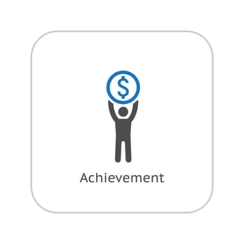 Achievement Icon. Business Concept. Flat Design. Isolated Illustration.