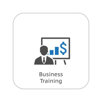 Business Training Icon. Online Learning. Flat Design. Isolated Illustration.
