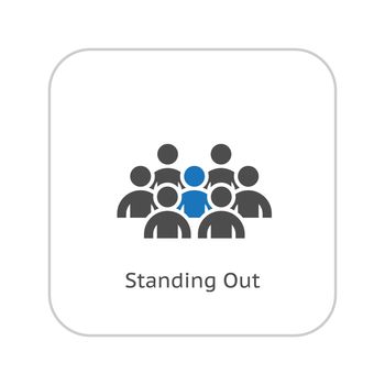 Standing Out Icon. Business Concept. Flat Design. Isolated Illustration.