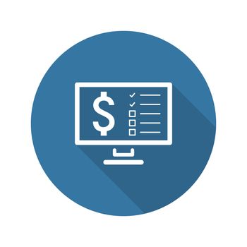 Making Money Icon. Business Concept. Flat Design. Long Shadow. Isolated Illustration.