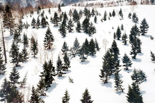 Japan Alps , Winter moutains with snow.Takayama Gifu, Japan