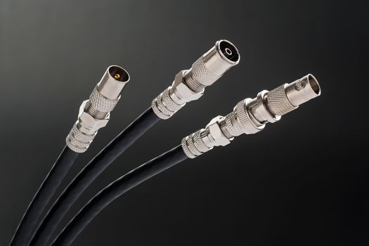 Coaxial connectors for tv and video