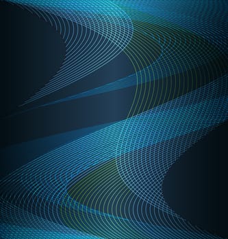 Abstract background illustration with simple line elements on blue background
