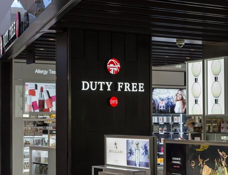 LOS ANGELES, CA/USA - AUGUST 4, 2015: DFS Galleria store. DFS is a major luxury travel retailer with duty free airport locations.