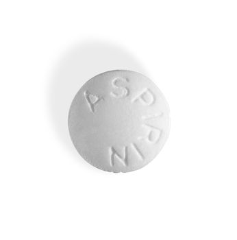 Tablet aspirin isolated on a white background (Path)