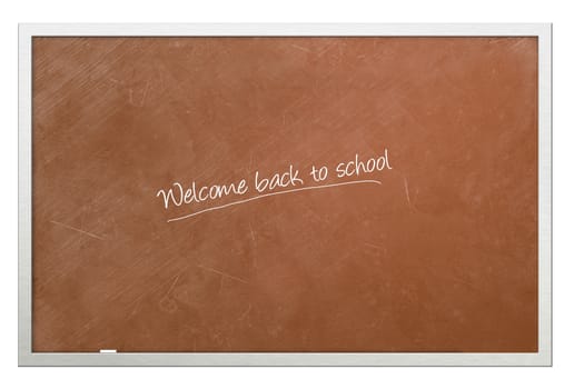 "Welcome back to school" written on chalkboard