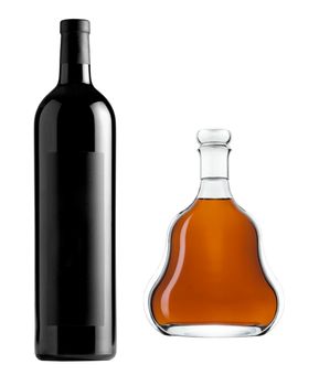 Whiskey bottle isolated