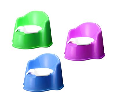 potties on white background