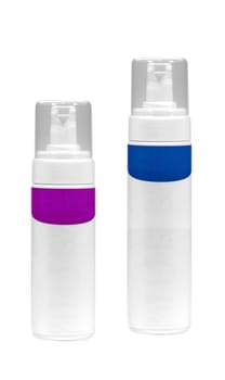 Cosmetic containers. Shaving Foam isolated on white