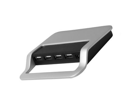 side view of a laptop computer's USB ports