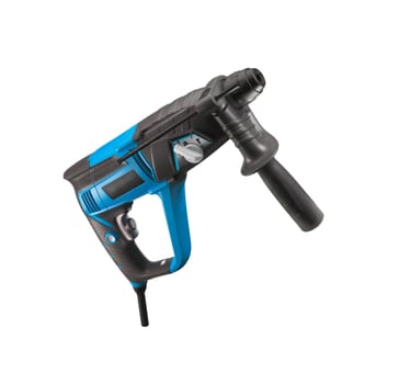 Blue Cordless Drill. Isolated on white background.