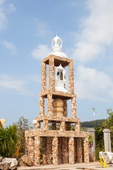 Belfry. Built with rock formations up to as high a tower.