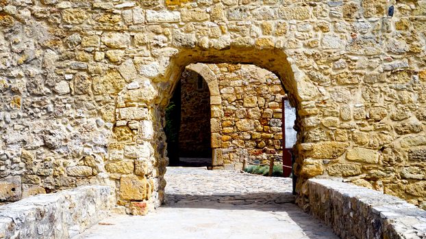 entrance of castle st. Jorge portugal lisbon horizontal