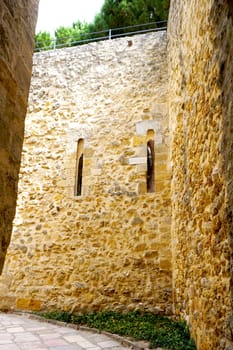walkway in castle st. Jorge portugal lisbon 