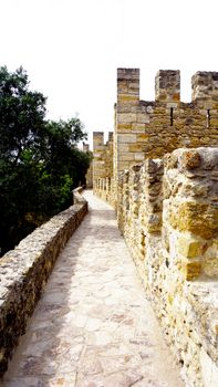 Upper floor in castle st. Jorge portugal lisbon Vertical