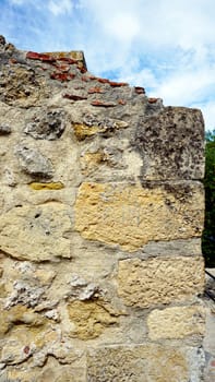 wall texture in castle st. Jorge portugal lisbon