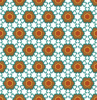 abstract background or textile medieval autumn floral pattern