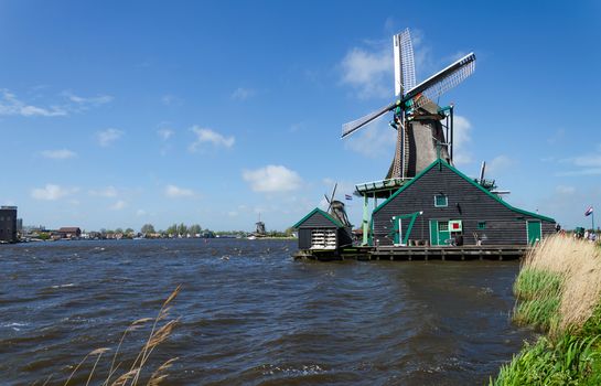 Wind mill of Zaanse Schans, Tourist Destination in Netherlands