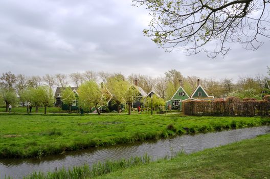 Rural houses in Zaanse Schans, The Netherlands. 