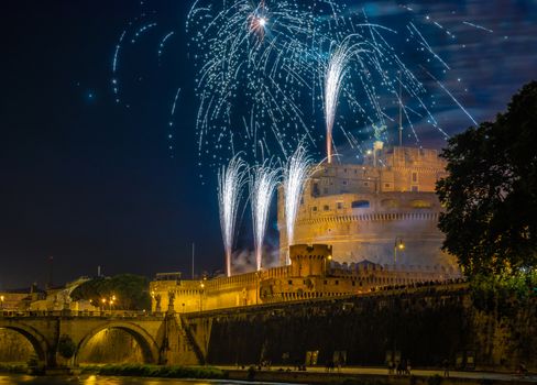 Traditional fireworks show at Castel Sant'Angelo on the feast of St. Peter and Paul, patrons of Rome