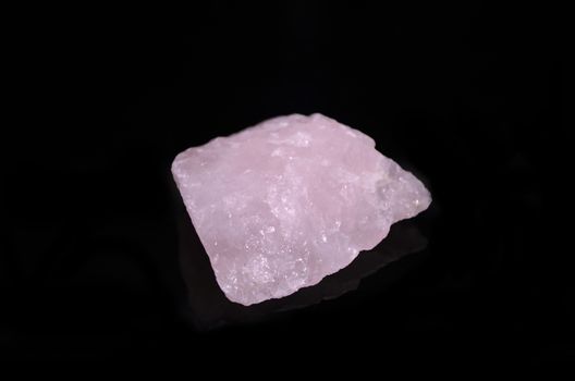 Sample of a beautiful Rose Quartz nature specimen isolated on white background