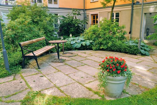 Courtyard in Stockholm city