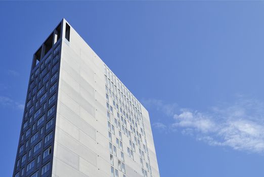 Swedish apartment Block in summer.