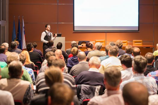 Speaker at Business Conference and Presentation. Audience at the conference hall. Business and Entrepreneurship.