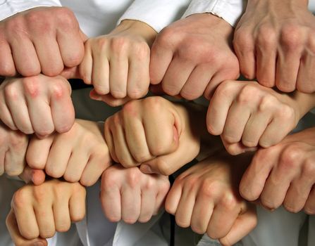 Group of hand and fist