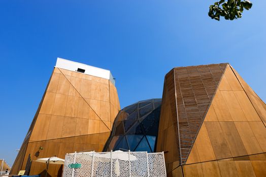 MILAN, ITALY - AUGUST 31, 2015: Belgium pavilion at Expo Milano 2015, universal exposition on the theme of food, in Milan, Lombardy, Italy, Europe