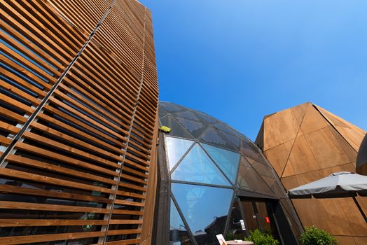 MILAN, ITALY - AUGUST 31, 2015: Belgium pavilion at Expo Milano 2015, universal exposition on the theme of food, in Milan, Lombardy, Italy, Europe