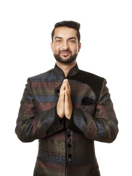 An image of a festive dressed india young man