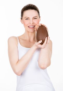woman holding easter egg