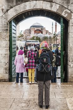 Hagia Sophia in Istanbul Turkey - architecture religion background