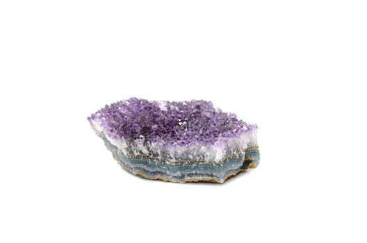 Sample of Amethyst Druzy a beautiful nature specimen isolated on white background