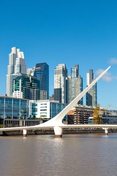 Harbor Puerto Madero Buenos Aires Argentine, skyline and ships