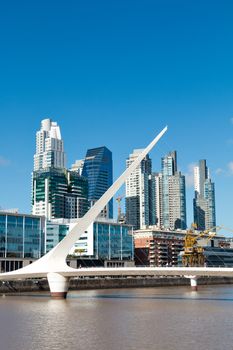 Harbor Puerto Madero Buenos Aires Argentine, skyline and ships