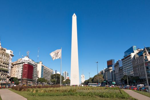 The Obelisk of Buenos Aires was built in 1936 to celebrate the 400th anniversary of the city founding Alberto Prebisch