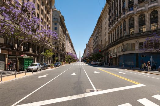 The Obelisk of Buenos Aires was built in 1936 to celebrate the 400th anniversary of the city founding Alberto Prebisch