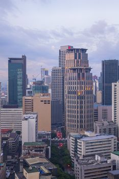 Makati City Skyline. Makati City is one of the most developed business district of Metro Manila and the entire Philippines.