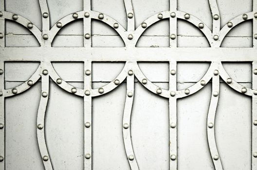 abstract background pattern detail on old iron gate