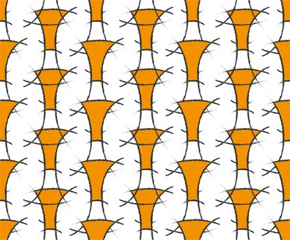 background on textile sketched abstract orange pattern