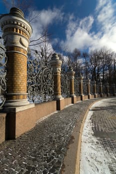 The fence of the Summer Garden in St. Petersburg