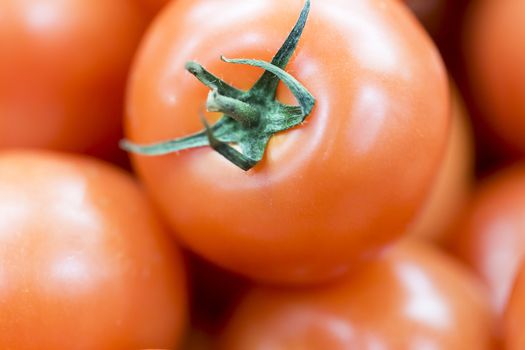 Tomato Close Up. Macro Image.