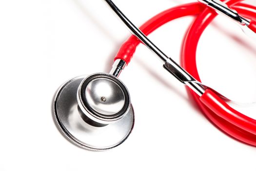 Stethoscope, close-up isolated with white background